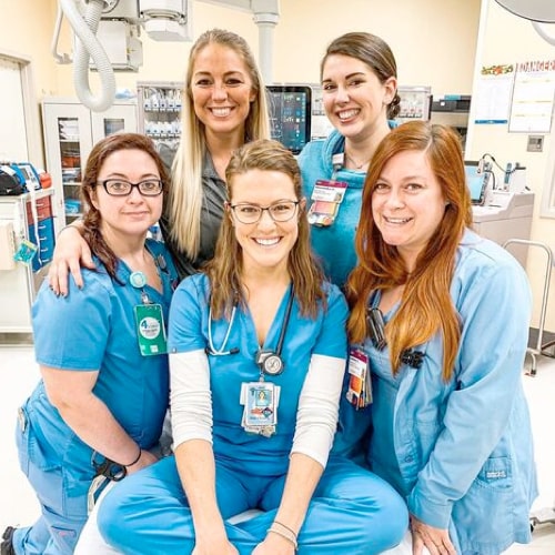 A group of nurses posing for a picture.