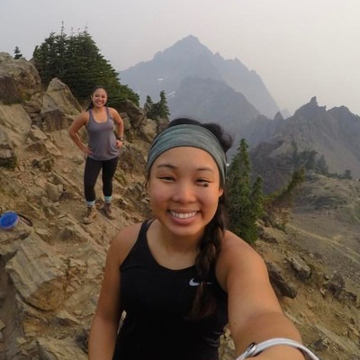 Blanca and Angelea on a hike.