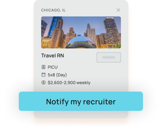 Screenshot of Notify my recruiter